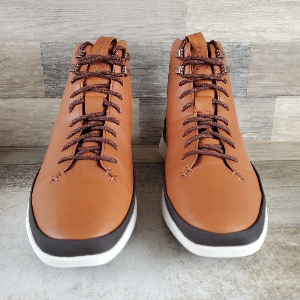 Wolf & Shepherd Crossover Hiker Mens Boots Sz 9 M Brown Leather Lace Up